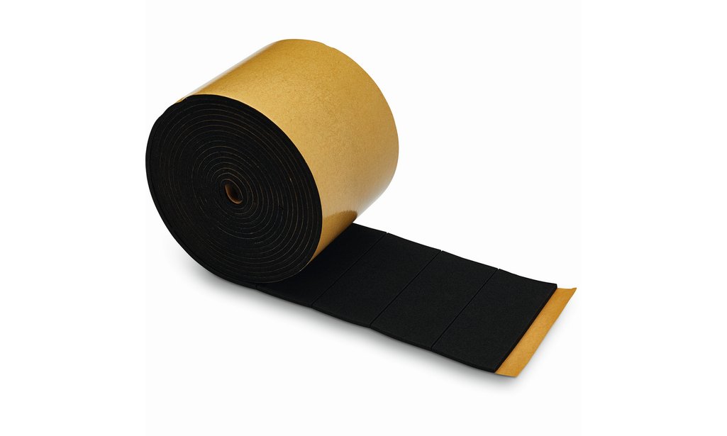 Creotecc - RU TSM4 70x28x2mm, Rouleau de 100pces, Caoutchouc pour AluTec sur tôle, auto-adhésifs
