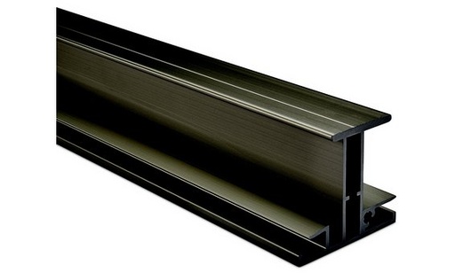 Creotecc - Profilé horizontal noir AluTec 6000mm, Hauteur 40 mm