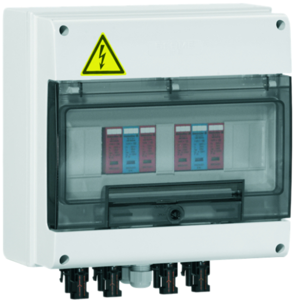 Coffret DC - 2MPPT - Entrée 1x2 / Sortie 1x2 / Type II - Weidmüller PV DC sans Interrupteurs rotatif, IP65