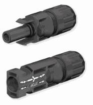 Destockage - Paire de connecteurs + et - MC4 (4 - 6mm2), complet avec douille sécurité, non monté